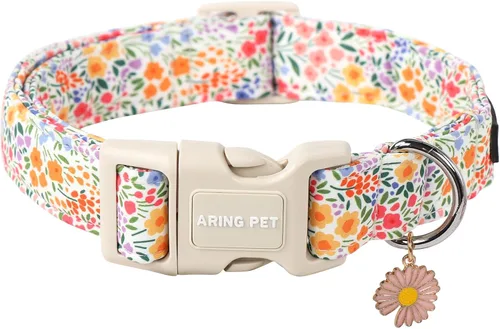 Vista 15 de Aring Pet Collar de algodón, ligero y ajustable, con hebilla de liberación rápida para perros pequeños, medianos y grandes, para cachorros, S