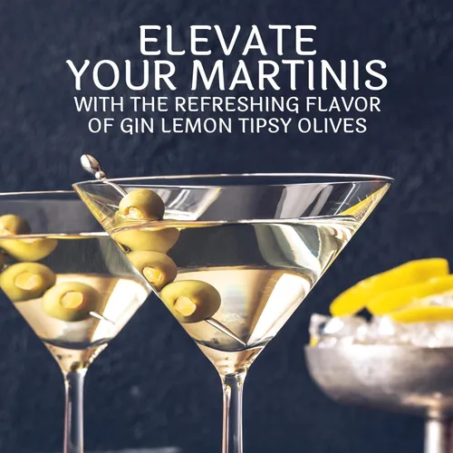 Vista 4 de Sable & Rosenfeld Gin - Aceitunas de limón espumoso rellenas, frascos de vidrio de 5 onzas (paquete de 1)