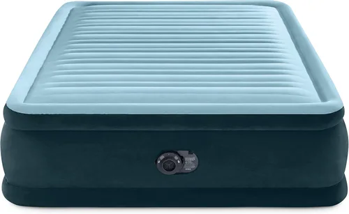 Vista 2 de Intex Dura-Beam Deluxe Comfort Plush Airbed, cama de aire de felpa con bomba interna (modelo 2021)