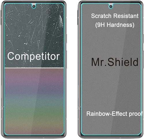 Vista 6 de Mr.Shield [Paquete de 3] Diseñado para Google Pixel 6a 5G [vidrio templado] [Vidrio japonés con dureza 9H] Protector de pantalla con reemplazo