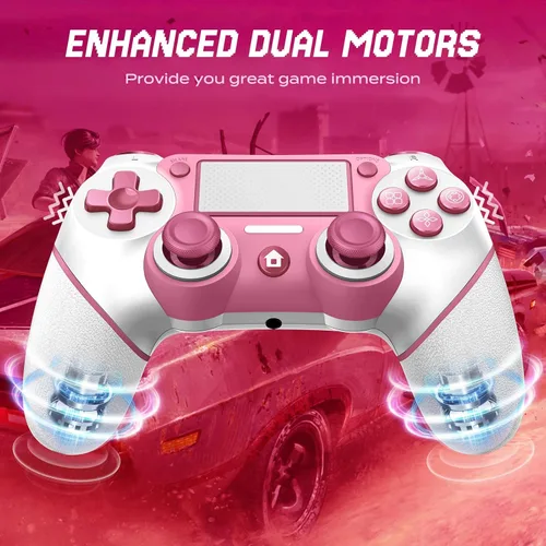 Vista 6 de Wireless Controller Compatible with PS4/Pro/Slim, Black ps4 controller with Dual Vibration, 1000mAh Battery, 6-Axis Motion Sensor, Built-in Speaker