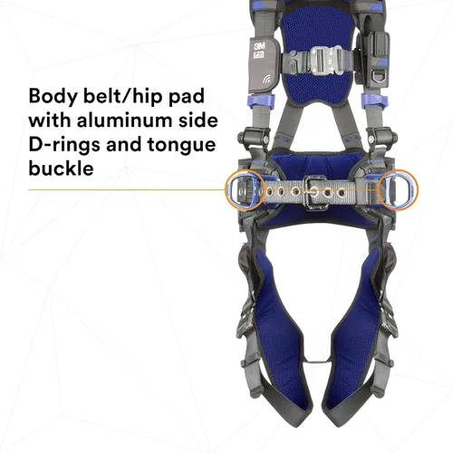 Vista 13 de 3M DBI-SALA ExoFit X300 Comfort Arnés de Seguridad de Posicionamiento de Construcción, Protección contra Caídas de Construcción, Anillos en D