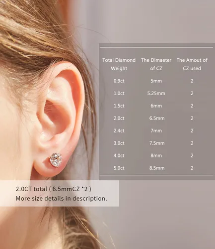 Vista 7 de Aretes tipo dormilona Stunning Flame de plata chapada en oro de 18 quilates y con diamantes de imitación de circonia cúbica