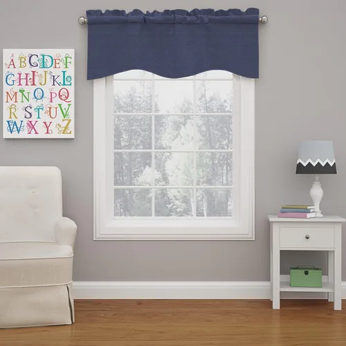 Vista 14 de Eclipse Kendall - Cortina de ventana con cenefa festoneada moderna con bolsillo para barra para cocina o baño, 42 x 18 pulgadas, alcachofa