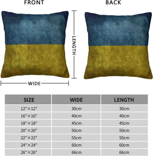 Vista 2 de Fundas de almohada con la bandera nacional de Ucrania, fundas de almohada decorativas de 18 x 18 pulgadas, funda de almohada para decoración al aire
