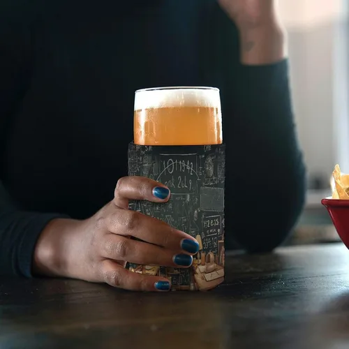 Vista 4 de School Math Cup Sleeve Reusable Iced Coffee Sleeves Insulator Sleeve for Cold Beverages Standard Can Covers Non-slip Beer Bottle Sleeves Elasticity