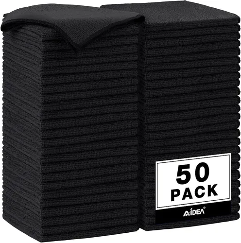 Vista 19 de AIDEA Paño de limpieza de microfibra, 50 unidades, toallas de microfibra para automóviles, paños de lavado de primera calidad, trapos de limpieza