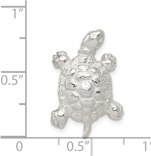 Vista 3 de Plata de ley tortuga encanto collar de cadena de plata de ley en una, 16"-20", plata de ley, SE14QC948