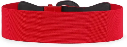 Vista 5 de JASGOOD Cinturón elástico ancho para mujer, cinturón elástico vintage con hebilla gruesa para mujer