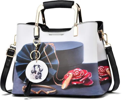 Vista 11 de Nevenka Monederos y bolsos para mujer con asa superior, bolsos de hombro de cuero para mujer