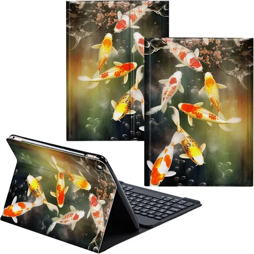 Vista 10 de Funda para Samsung Galaxy Tab S6 Lite 2022/2020 Teclado Inalámbrico Desmontable y Cubierta De Soporte De Cuero PU Funda Protectora Para Samsung