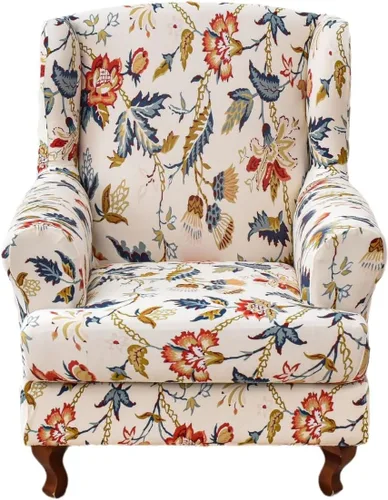 Vista 49 de Eco-Ancheng Funda para silla Wingback, 2 piezas, respaldo de ala, fundas de elastano para sillón con respaldo de ala, fundas para sillón con parte