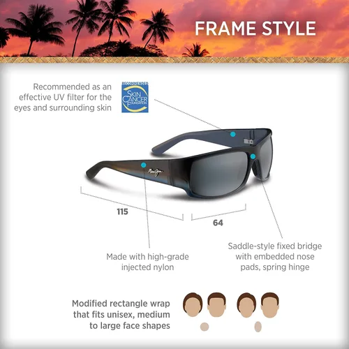 Vista 8 de Maui Jim Gafas de sol polarizadas envolventes para hombre y mujer