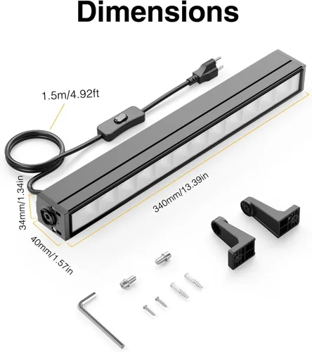 Vista 5 de Onforu Paquete de 4 luces LED negras de 42 W, barras de luz negra con enchufe e interruptor, suministros de fiesta que brillan en la oscuridad