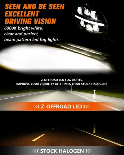 Vista 3 de Z-OFFROAD Conjunto de luz antiniebla LED aprobada por DOT compatible con Dodge Ram 1500 2002 2003 2004 2005 2006 2007 2008 Dodge Ram 2500/3500