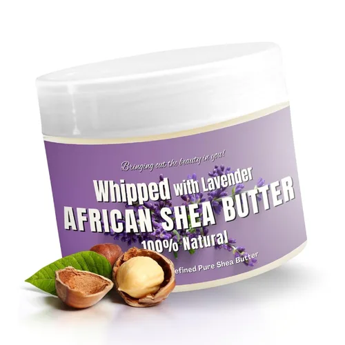 Vista 16 de RA COSMETICS Manteca de karité batida con extracto de pepino y melón - Manteca corporal de karité 100% sin refinar de Ghana - Hidrata la piel, nutre