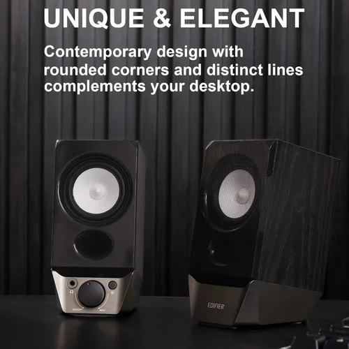 Vista 9 de Edifier Altavoces de computadora con Bluetooth 5.3 para escritorio, laptop, Mac, monitor, sistema de altavoces de PC alimentado por USB 2.0, graves