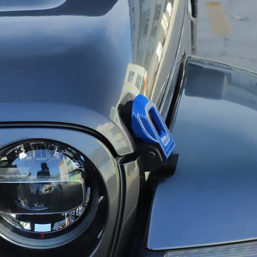 Vista 2 de Hoolcar Cubierta de soportes de cierre de capó para Jeep Wrangler JL JLU 2018-2021 y Gladiator JT 2020-2021, azul