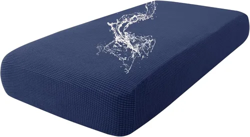 Vista 63 de hyha - Fundas de cojín impermeables para sofá modular, fundas de cojín de sofá en forma de L, tela jacquard gruesa, funda de diván con parte Beige