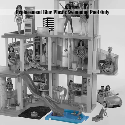 Vista 5 de Pieza de repuesto para Barbie Dreamhouse Playset - GRG93 ~ Reemplazo de piscina de plástico azul