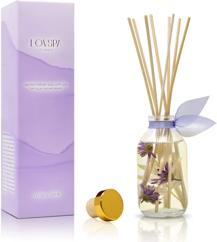 Vista 28 de LOVSPA - Set de difusor de cañas, difusor de aceite perfumado con aroma a ámbar romántico y varillas, accesorios de fragancia para el hogar