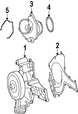 Mercedes-Benz 272 201 02 80, Junta de bomba de agua del motor