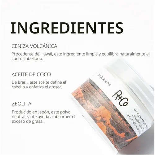 Vista 4 de R+Co Badlands Dry Shampoo Paste Part Dry Shampoo, Part Styling Paste Adds Texture, Absorbs Oil, Matte Finish