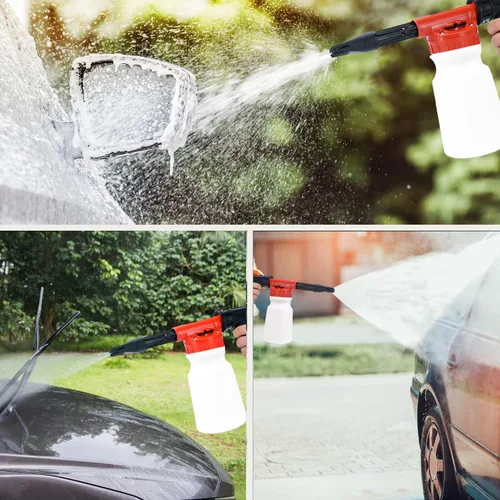 Vista 3 de Kit de lavado de autos - Kit de limpieza de automóvil, kit de lavado de autos con pistola de espuma, esponja de microfibra y toallas, cepillo