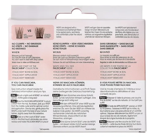 Vista 2 de Kiss Falscara Pestañas Wisps Volumizing (Pack de 3)