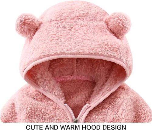 Vista 3 de Chaqueta de forro polar para bebé, ropa de vino para niña, abrigo para niños pequeños