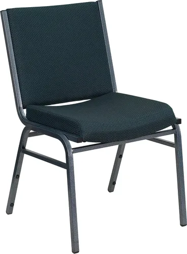 Vista 18 de Flash Furniture HERCULES Series - Silla apilable de tela negra con soporte de pandeo