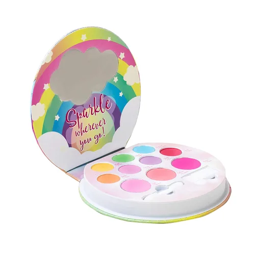 Vista 5 de Lip Smacker Paquete de la amistad de brillo de labios con sabor líquido Paleta de maquillaje de sombra de ojos tropical, sandía, algodón de azúcar