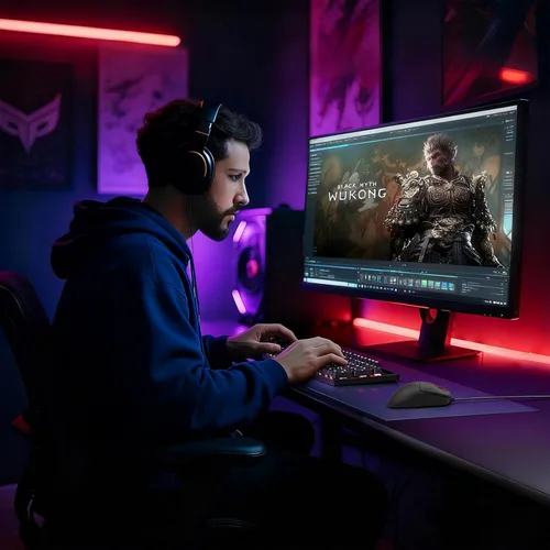 Vista 9 de E-YOOSO Ratón Bluetooth inalámbrico, mouse recargable, mouse para juegos de 26000 DPI con cable, ergonómico superligero, compatible con software