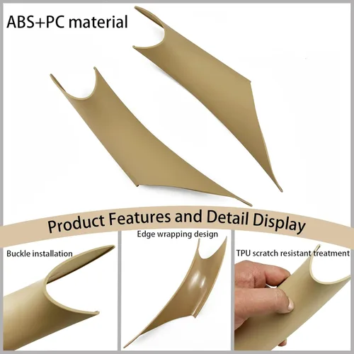 Vista 6 de Cubierta para manija de puerta de automóvil izquierda y derecha, Cubiertas Decorativas Protectoras para Manijas de Tirador Interior de Puerta
