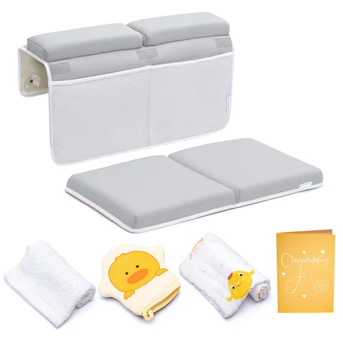Vista 8 de Almohadilla para arrodillarse en el baño con conjunto de cojín para codos, almohadilla para arrodillarse de 1.75 pulgadas de grosor y soporte