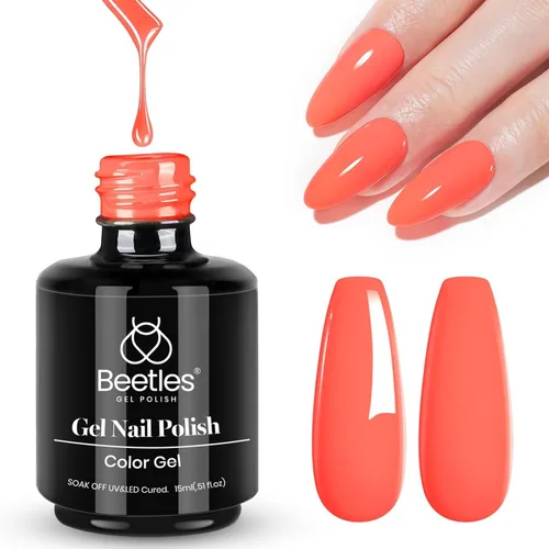 Vista 93 de Beetles - Esmalte de uñas de gel blanco perla, 0.5 onzas líquidas, color blanco perla, brillante, sirena, concha nacarada, esmalte de uñas de gel