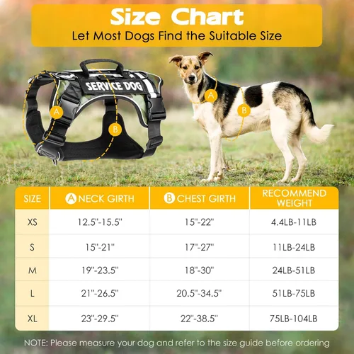 Vista 3 de Arnés mejorado para perros grandes, medianos y pequeños, sin tirones, arnés de perro reflectante con 8 parches, clip frontal arnés para caminar