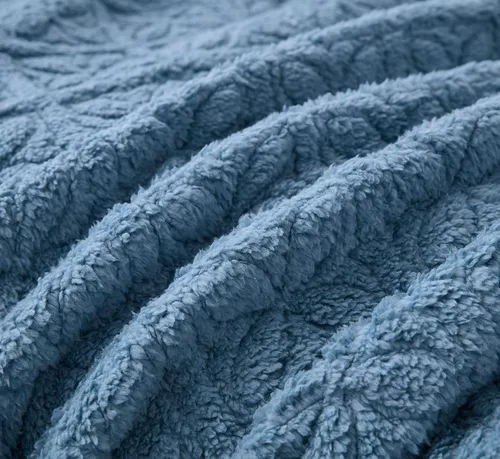 Vista 5 de Chezmoi Collection Bethany - Juego de edredón de 3 piezas tamaño Queen, manta sherpa acolchada floral, reversible, de microfibra lavada, ligera