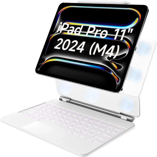 Vista 11 de HOU Funda para iPad Pro de 11 pulgadas con teclado M5 2025/M4 2024 (SOLAMENTE), funda de teclado Magic Keyboard iPad Pro de 11 pulgadas