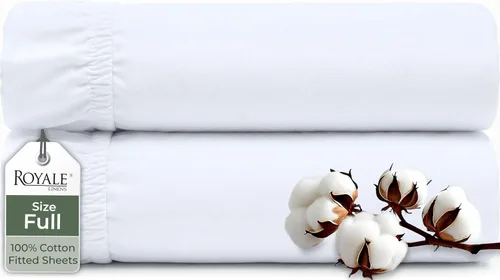 Vista 90 de Royale Linens Sábana bajera ajustable 100 % algodón orgánico, tejido de percal, sábana bajera súper suave con bolsillo profundo, sábana elástica