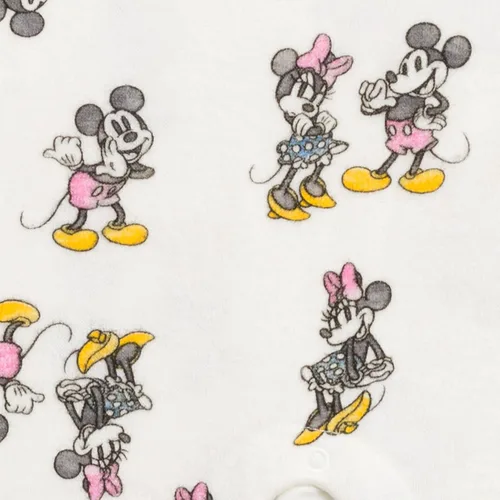 Vista 3 de Disney Mickey Mouse Minnie Mouse - Overol para bebé y niña con broche para dormir y jugar, recién nacido a bebé