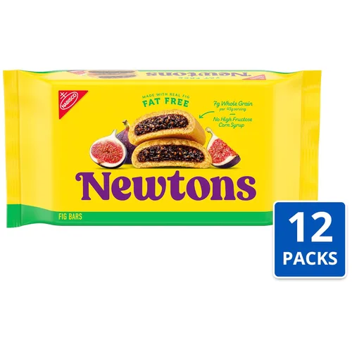 Vista 3 de Newtons Galletas masticables sin grasa, suaves y de fruta, sabor higo (barras de higo), 12 paquetes de 10 onzas