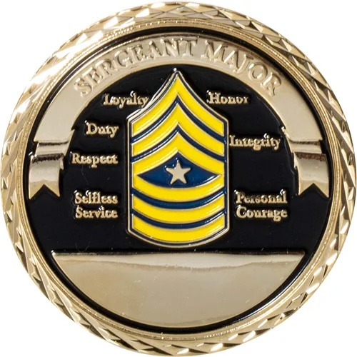 Vista 6 de Moneda de desafío de rango de suboficial mayor de comando del ejército de los Estados Unidos