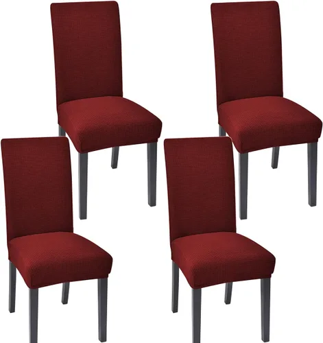 Vista 39 de Juego de 4 fundas para sillas de comedor y cocina, fundas para sillas de comedor, color negro