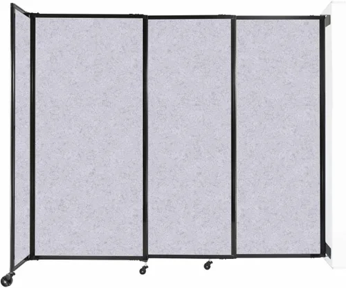 Versare División portátil deslizante de pared recta para montar en la pared | Divisor temporal de habitación absorbente de sonido | 3, 5, 7 o 9 Gris