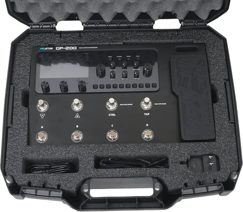 Vista 2 de Case Club Estuche de viaje y almacenamiento para pedal de guitarra, compatible con procesador Valeton Multi Effects GP-200