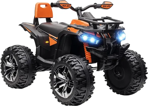 Vista 12 de Aosom 12V 10AH Ride on ATV with Dual Motors, 5 MPH Max Speed, Blue