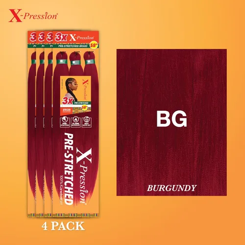 Vista 237 de Sensationnel X-Pression - Trenzas prestiradas, 3 unidades, 58 pulgadas, paquete de 1 unidad, 1B
