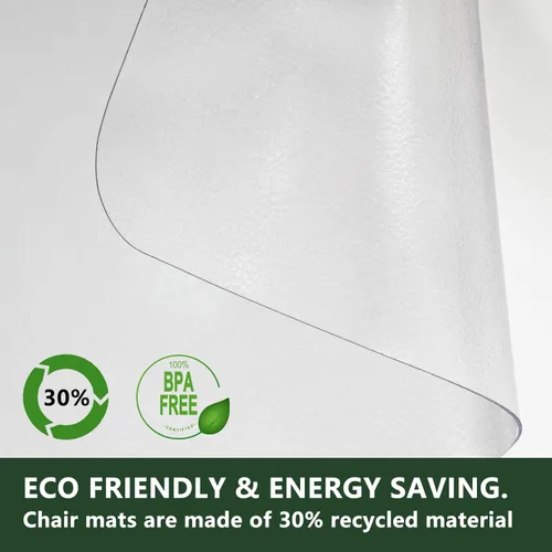 Vista 12 de FuturHydro Tapete para silla de oficina para alfombra, protector de suelo transparente de 30 x 48 pulgadas, tapetes transparentes debajo