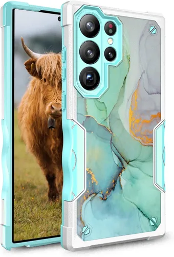 Vista 9 de Rosebono Compatible con Samsung Galaxy S23, funda híbrida de doble capa con diseño gráfico resistente para Samsung Galaxy S23 (atrapasueños)